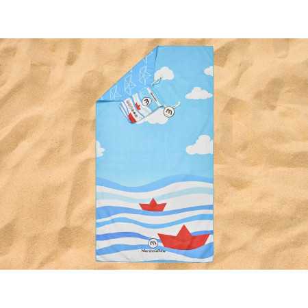 Toalla playa infantil microfibra Paper Boat | Toalla playa y piscina