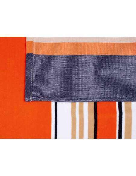 Toalha de Praia Algodão Laranja Tasos | Toalha Resistente à Areia