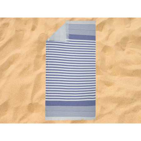 Toalla playa y piscina algodón Hammam Azul | Toalla pareo