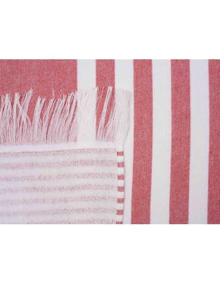 Toalla playa y piscina algodón Hammam Rojo | Toalla pareo