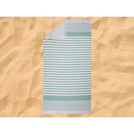 Toalla playa y piscina algodón Hammam Verde | Toalla pareo