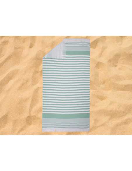 Toalla playa y piscina algodón Hammam Verde | Toalla pareo