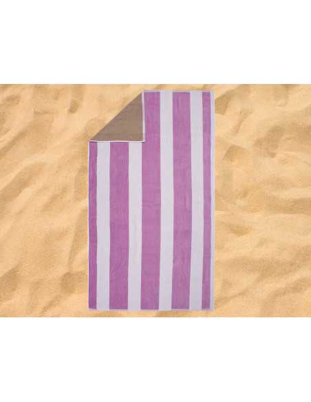 Toalha de praia e piscina em algodão Naxos | Toalha de veludo e felpudo