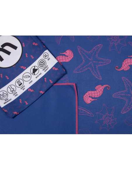 Toalla Pareo Playa Microfibra Caballitos | Toalla secado rápido