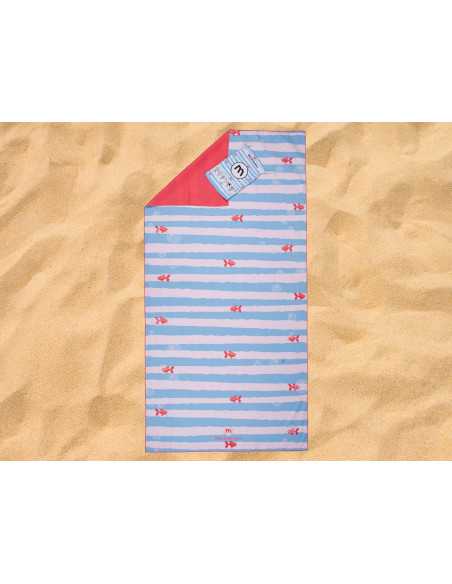 Toalla Pareo Playa Microfibra Peces | Toalla secado rápido