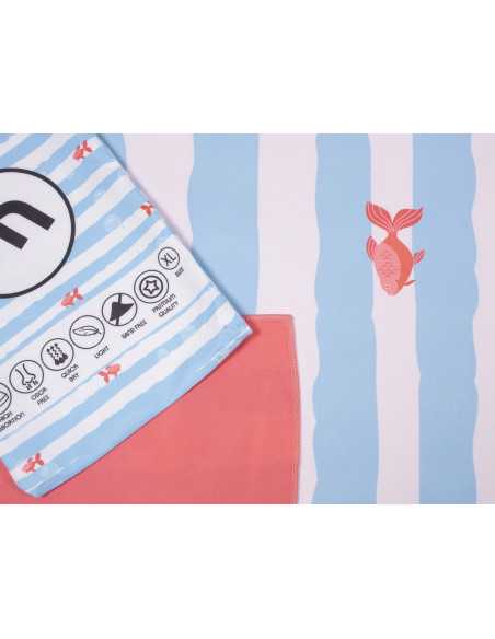 Toalha Pareo de Praia de Microfibra Peixes | Toalha de secagem rápida