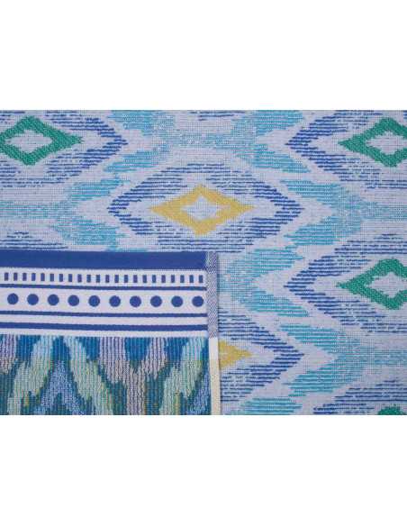 Toalha de Praia Caleta Azul | Toalha de praia felpuda e veludo | Revitex