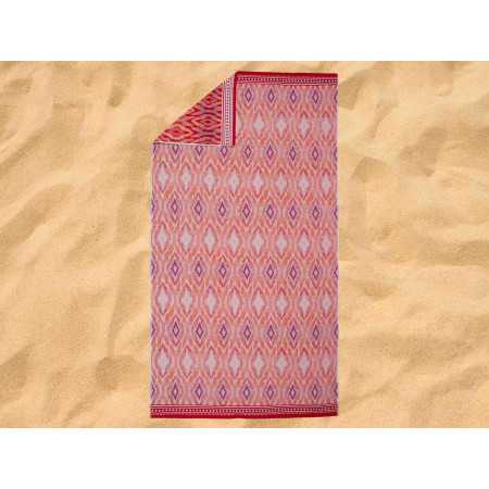 Toalha de Praia Caleta Laranja | Toalha de praia felpuda e veludo | Revitex