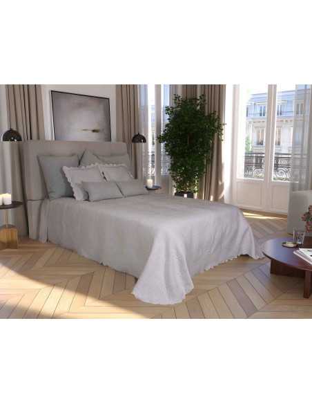 Colcha Sofia Gris | Colcha relieve para hogar o negocio