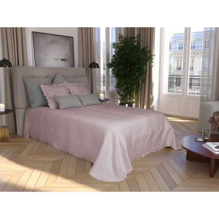 Colcha Sofia Rosa | Colcha relieve para hogar o negocio