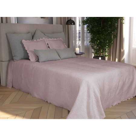 Colcha Sofia Rosa | Colcha relieve para hogar o negocio 2