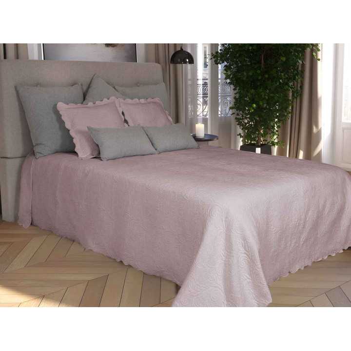 Colcha Sofia Rosa | Colcha relieve para hogar o negocio