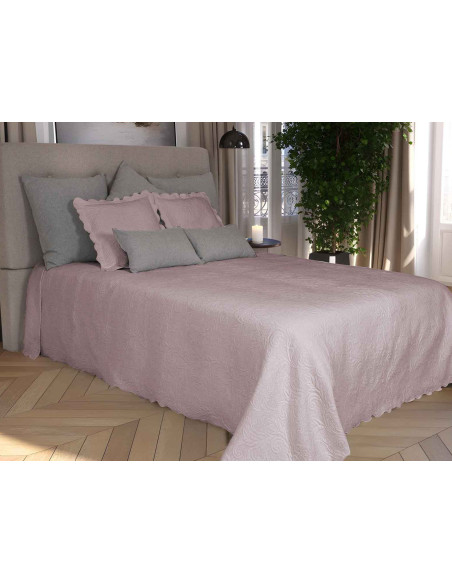 Colcha Sofia Rosa | Colcha relieve para hogar o negocio