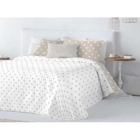 Colcha bouti reversible Jessy beige | Colcha primavera y verano 2