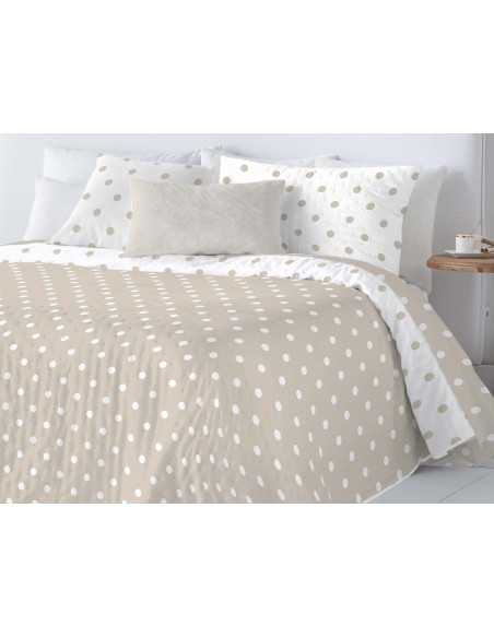 Colcha bouti reversible Jessy beige | Colcha primavera y verano