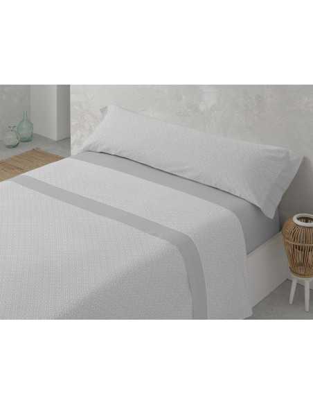 Juego Sábanas Isis gris | Sábanas planchado fácil | Revitex