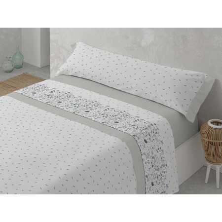 Juego Sábanas Jadiya gris | Sábanas planchado fácil | Revitex