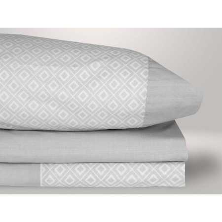 Jogo de lençóis Isis cinza | Lençóis fáceis de engomar | Revitex 2