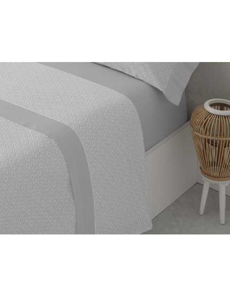 Juego Sábanas Isis gris | Sábanas planchado fácil | Revitex
