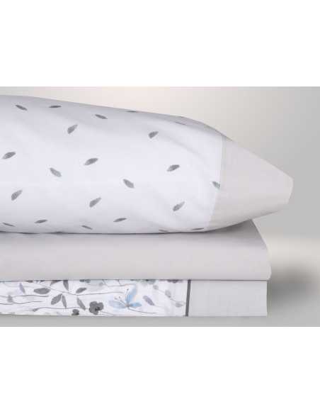 Jogo de lençóis Jadiya cinza | Lençóis fáceis de engomar | Revitex