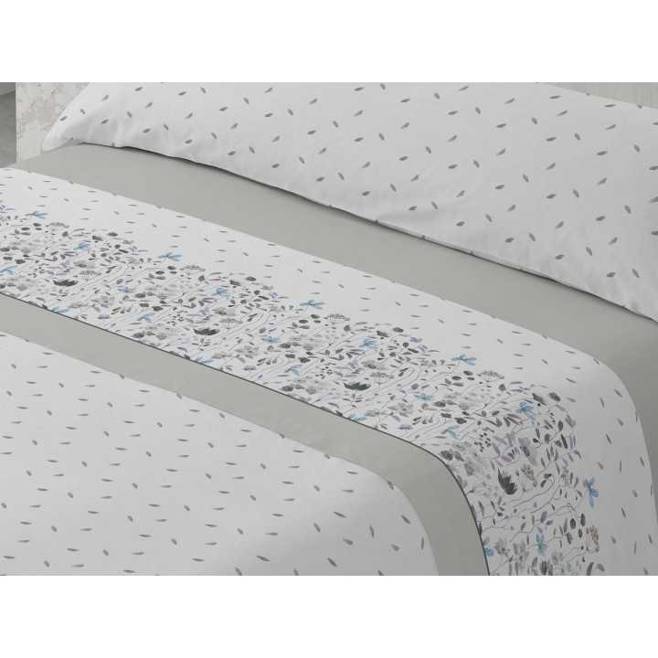 Jogo de lençóis Jadiya cinza | Lençóis fáceis de engomar | Revitex