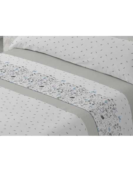 Jogo de lençóis Jadiya cinza | Lençóis fáceis de engomar | Revitex