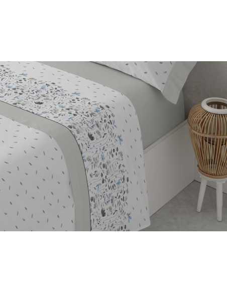 Juego Sábanas Jadiya gris | Sábanas planchado fácil | Revitex