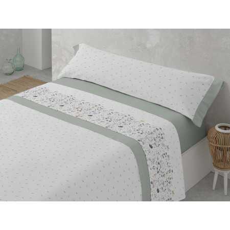 Juego Sábanas Jadiya verde | Sábanas planchado fácil | Revitex