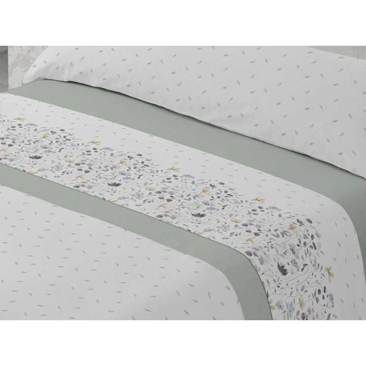 Jogo de lençóis Jadiya verde | Lençóis fáceis de engomar | Revitex