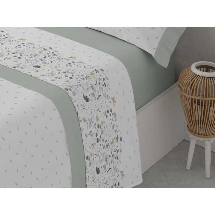 Jogo de lençóis Jadiya verde | Lençóis fáceis de engomar | Revitex