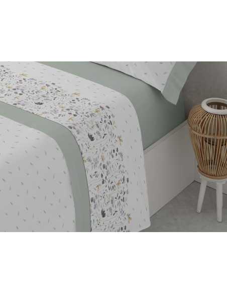 Juego Sábanas Jadiya verde | Sábanas planchado fácil | Revitex