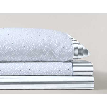 Jogo de lençóis MB Enith azul| Lençóis de algodão misto baratos 2