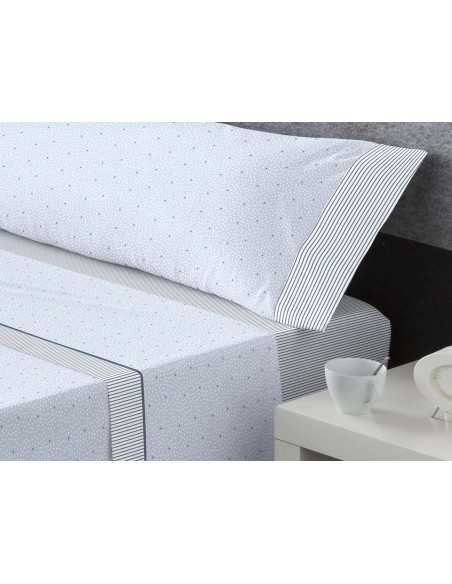 Juego Sábanas MB Enith azul | Sábanas mezcla algodón baratas