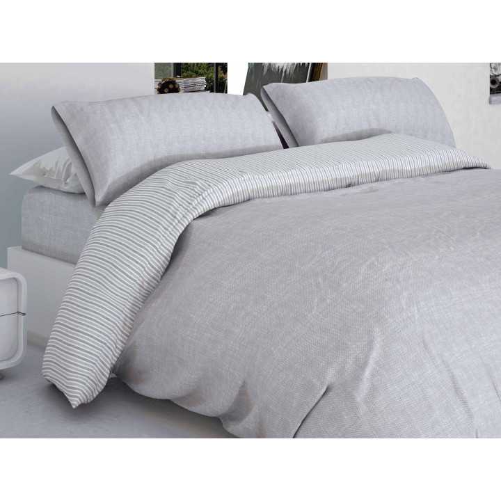 Capa de Edredão Albia Cinza | Atual Capa de Edredão 3 peças | revitex
