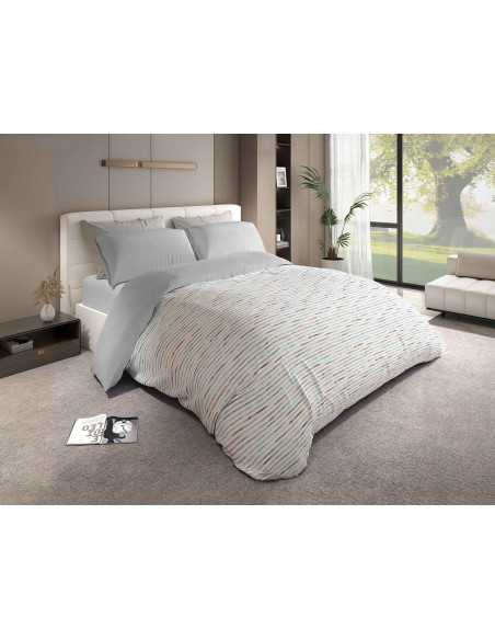 Capa de edredão Nasau cinzenta | Capa de edredão moderna de 3 peças | Revitex