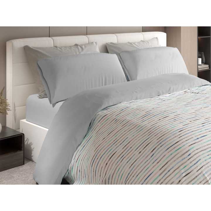Capa de edredão Nasau cinzenta | Capa de edredão moderna de 3 peças | Revitex