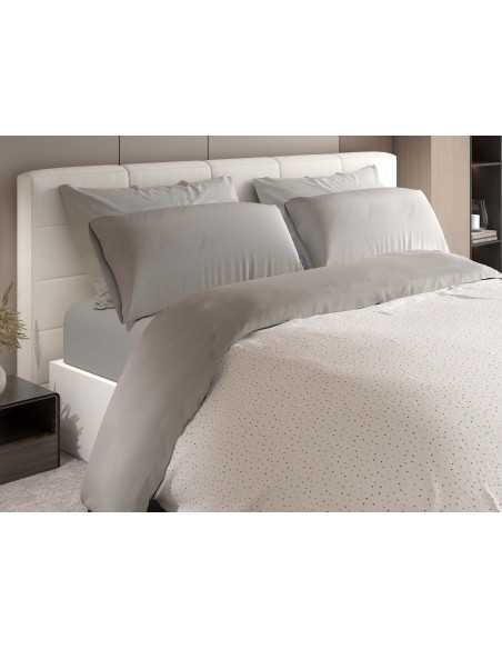 Capa de edredão Siros cinzenta | Capa de edredão moderna de 3 peças | Revitex
