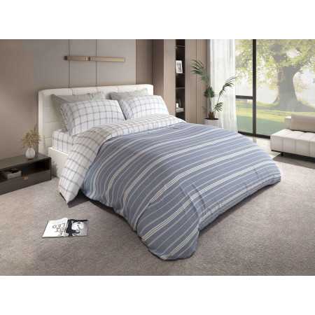 Capa de edredão Harbour Azul | Capa de edredão moderna de 3 peças | Revitex