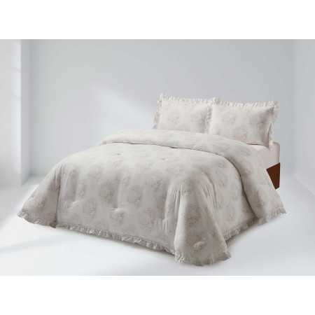 Edredón Avendal beige | Edredón invierno diseño toile de jouy.