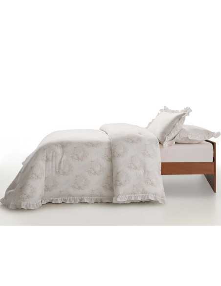 Edredón Avendal beige | Edredón invierno diseño toile de jouy.