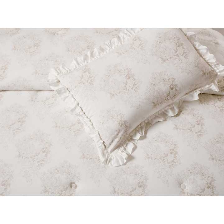 Edredón Avendal beige | Edredón invierno diseño toile de jouy.