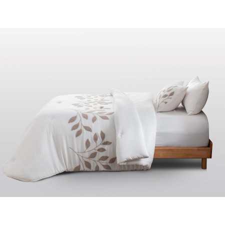 Edredão Nestor creme | Edredão de inverno com ramos bordados 2