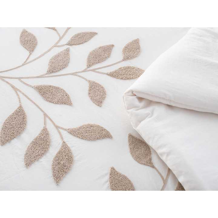 Edredón Néstor natural | Edredón invierno bordado ramas