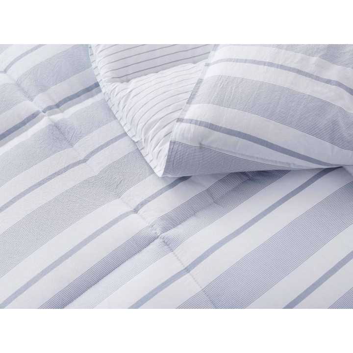 Edredão Samara cinza | Edredão de inverno design às riscas.