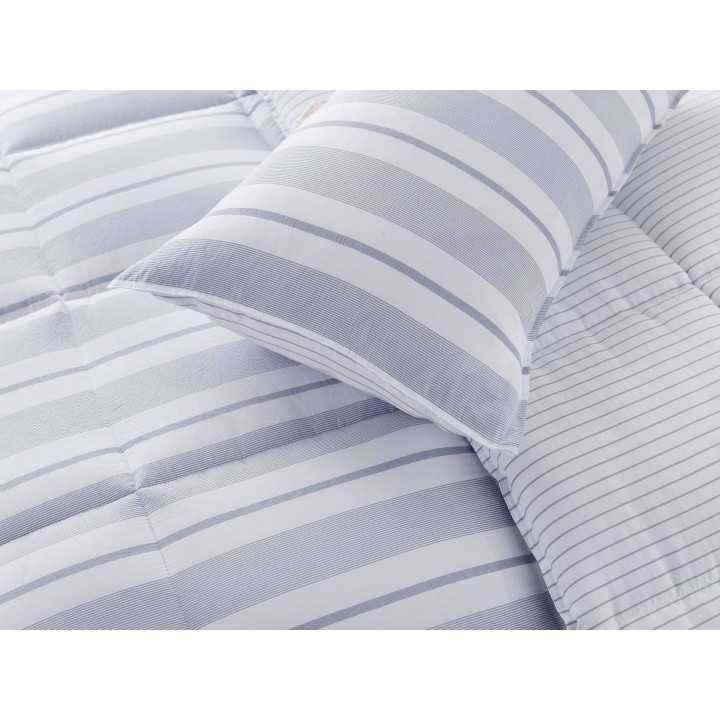 Edredão Samara cinza | Edredão de inverno design às riscas.