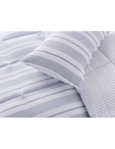 Edredão Samara cinza | Edredão de inverno design às riscas.