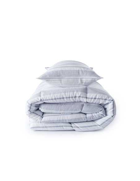 Edredão Samara cinza | Edredão de inverno design às riscas.