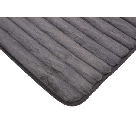 Alfombra canalé Mabel gris | Alfombra dormitorio o baño 2