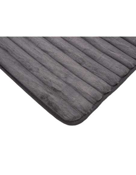 Alfombra canalé Mabel gris | Alfombra dormitorio o baño