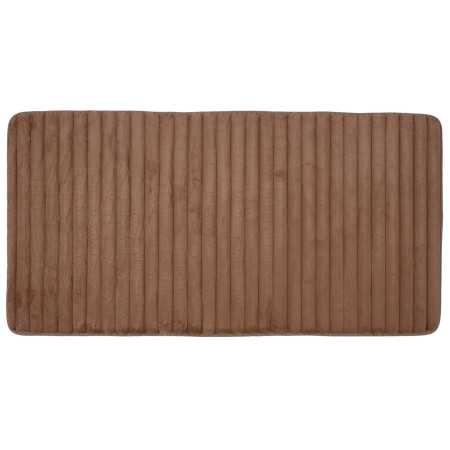 Tapete canelado marrom Mabel | Tapete para quarto ou casa de banho